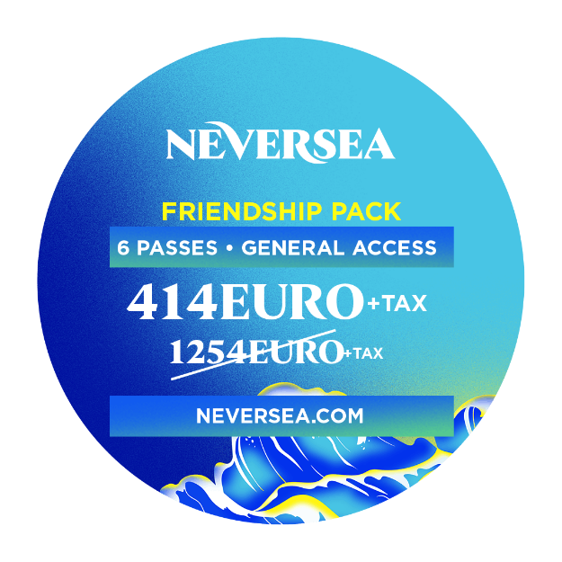 Picture of Friendship Packs - 6 Pack - General Access Basic - Neversea 2023 - 4-Day Pass - PARTNERS B2B
